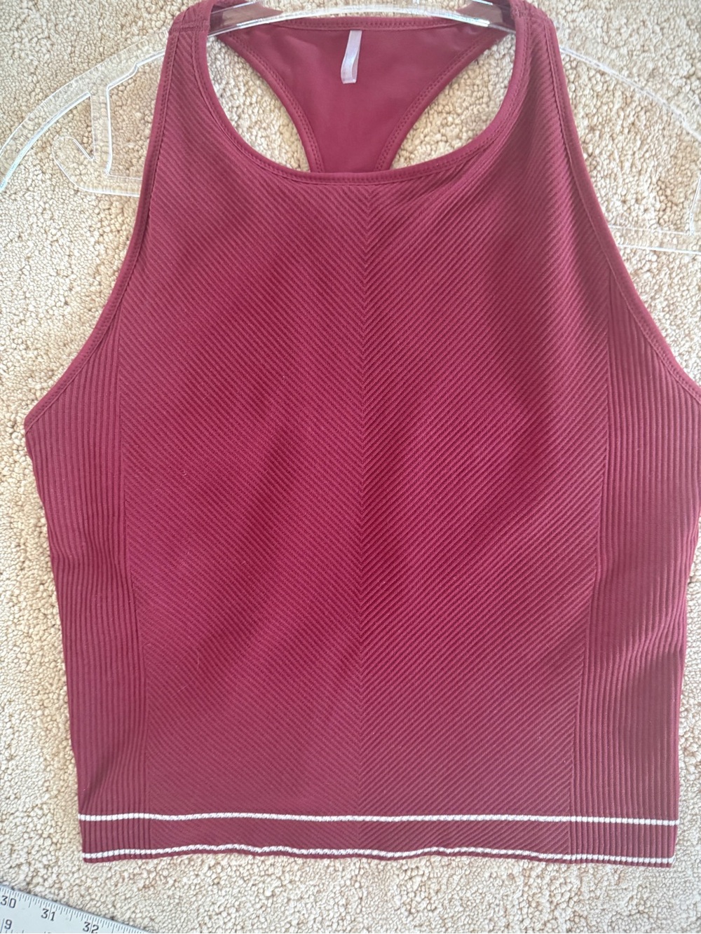 CALIA Women's High Neck Seamless Tank Brami Medium Deep Merlot - Picture 2 of 8
